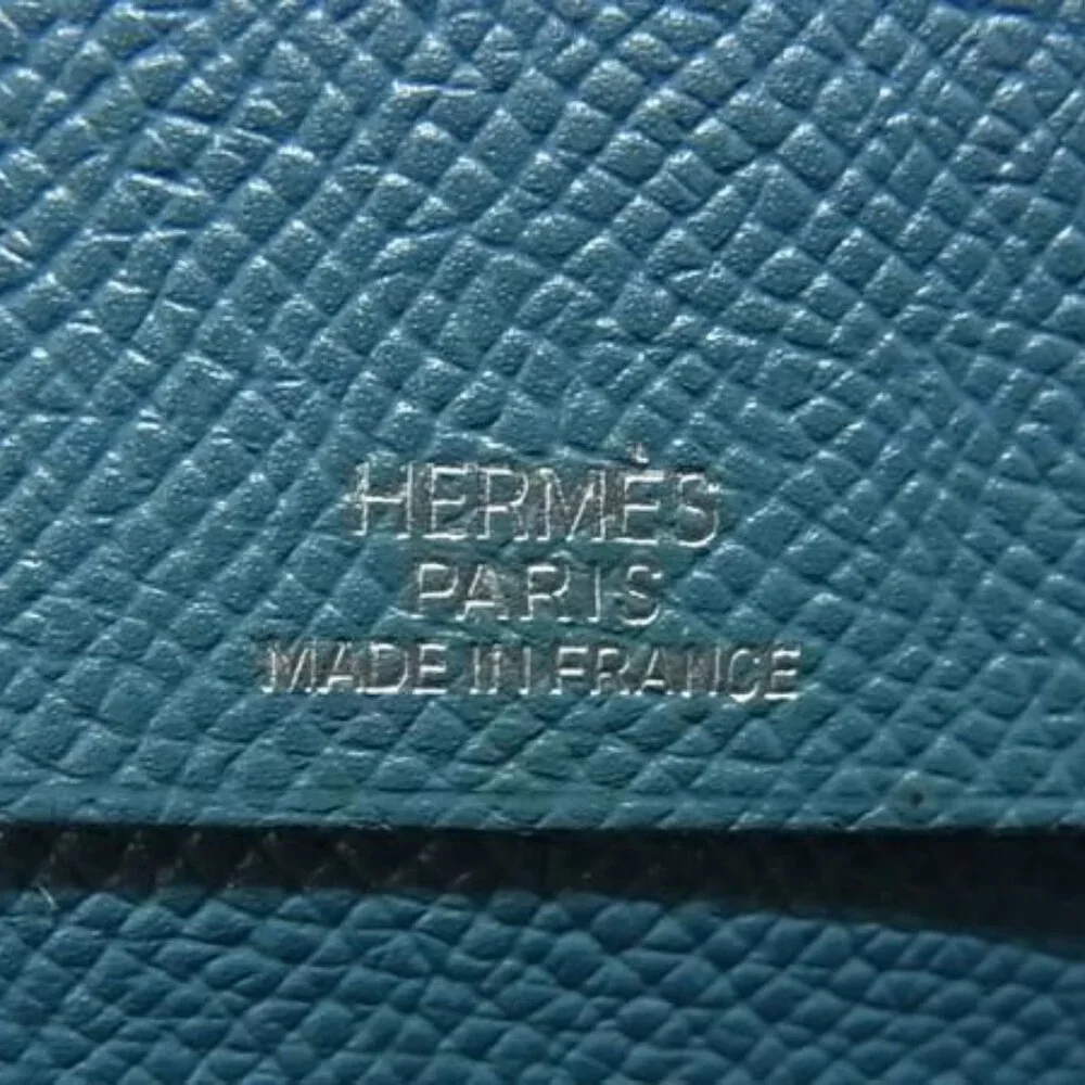 Hermes Handbook Cover Agenda Vision Blue Jean Veau Epsom Silver
